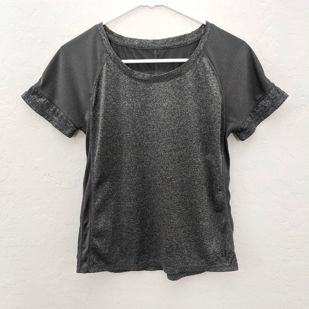 Gray Mesh Workout Shirt